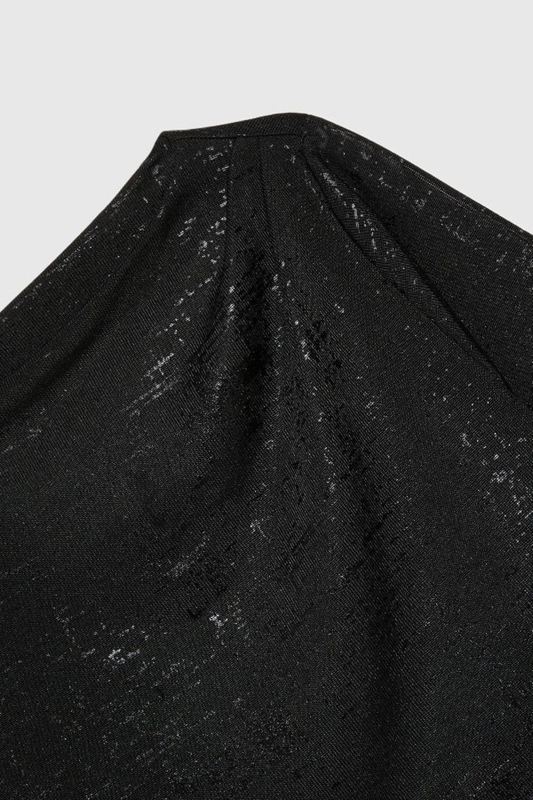 Bluzka damska z długim rękawem, czarna, Moodo