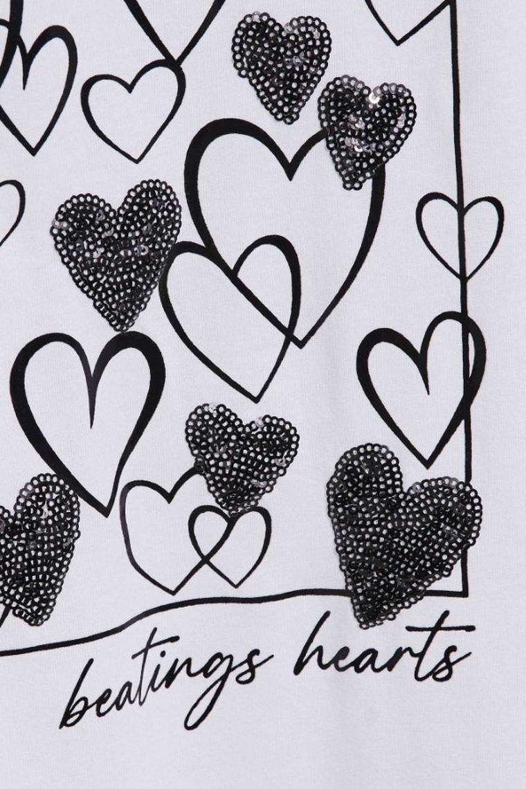 Bluzka damska z krótkim rękawem, biała, Moodo