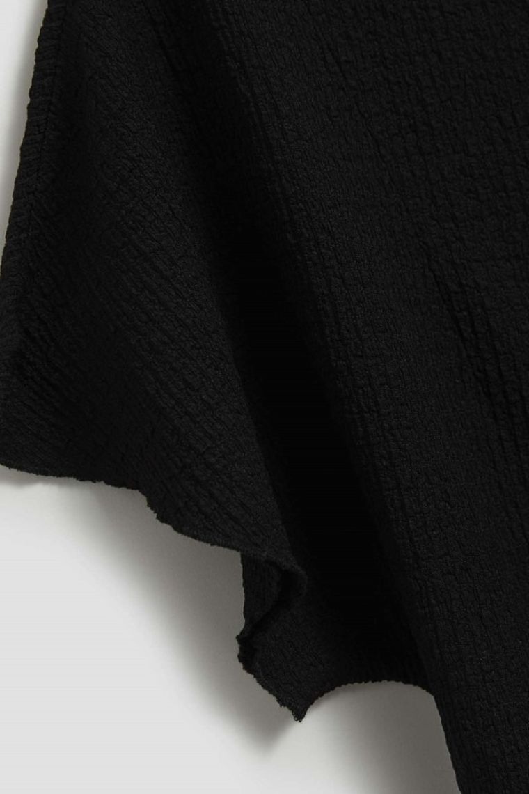 Bluzka damska z krótkim rękawem, czarna, Moodo