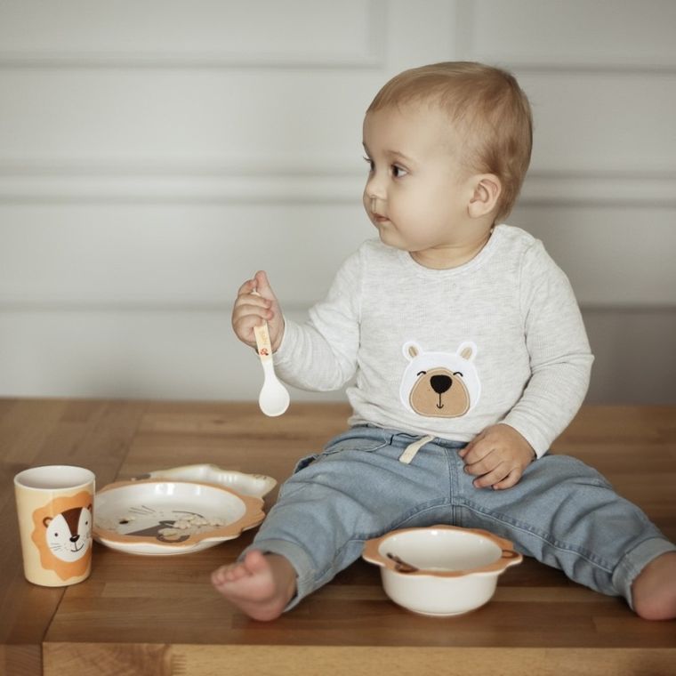 Bocioland, Lew, zestaw naczyń, 5 elementów