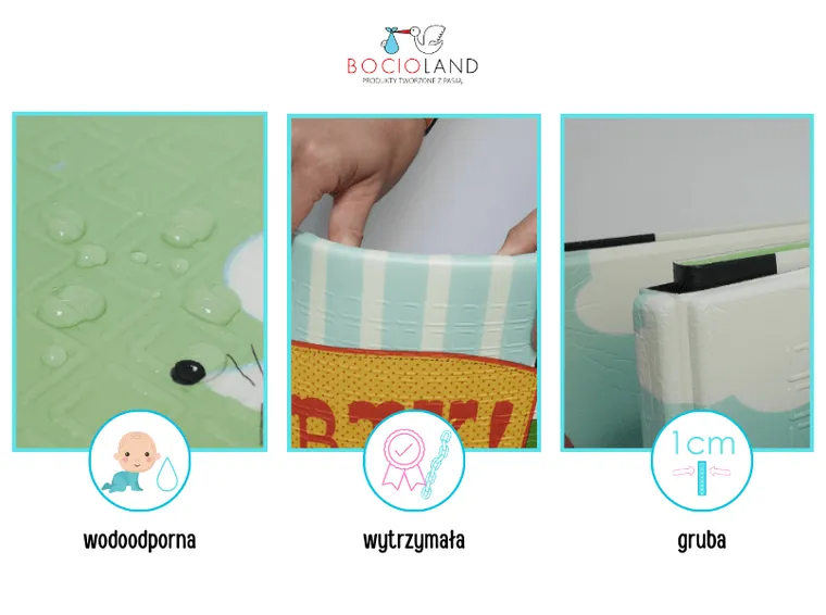 Bocioland, Miasto, mata piankowa, składana, 150-200 cm