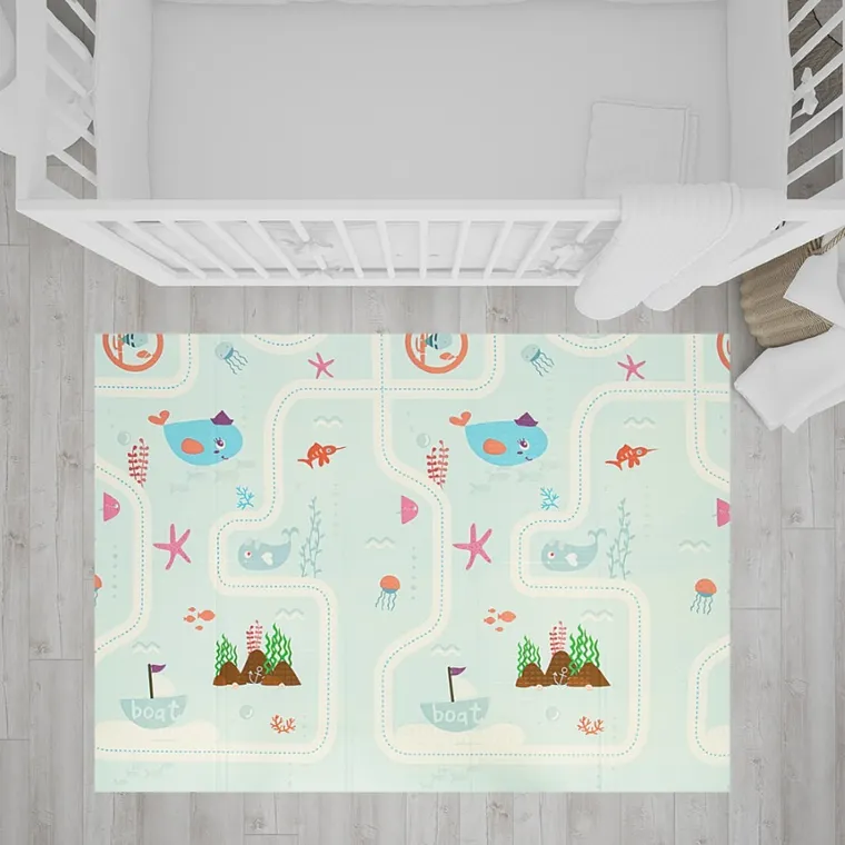 Bocioland, Wodne miasto, składana mata piankowa, szara, 150-180 cm