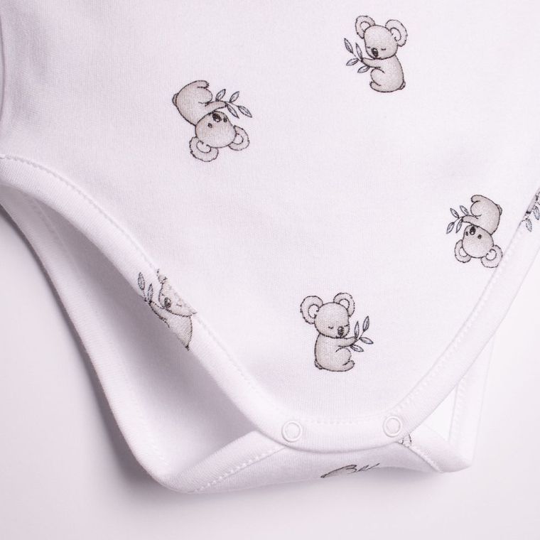 Body chłopięce z długim rękawem, białe, Nicol