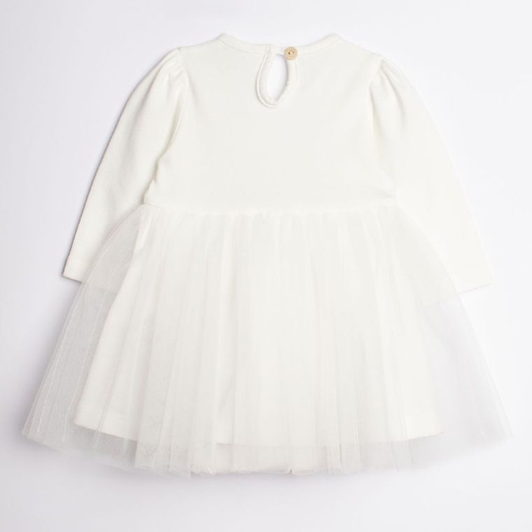 Body sukienka z długim rękawem, ecru, Nicol