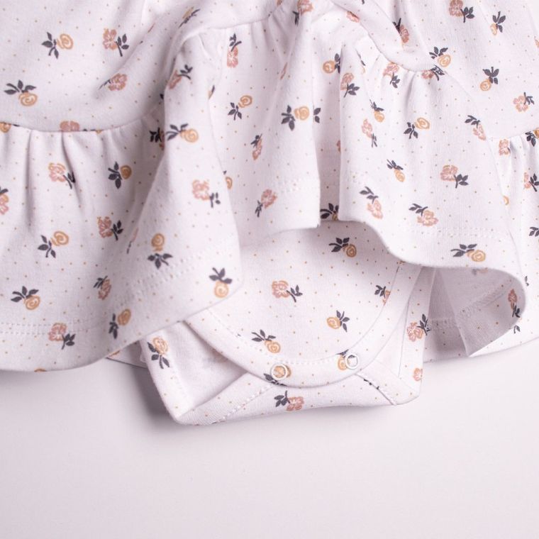 Body sukienka z krótkim rękawem, białe, Nicol