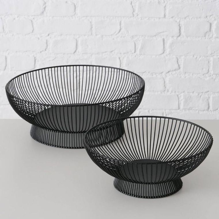 Boltze Home, Balu, misy dekoracyjne, czarne, 2 szt.