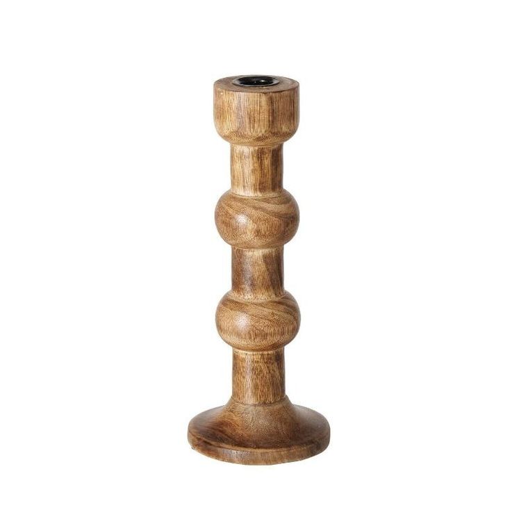 Boltze Home, drewniane świeczniki rzeźbione, Bubbles, 2 szt.