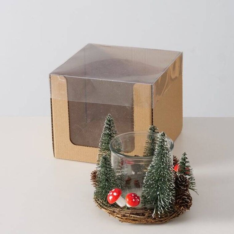 Boltze Home, Fairytale, świąteczny świecznik stroik, wys. 13,9 cm