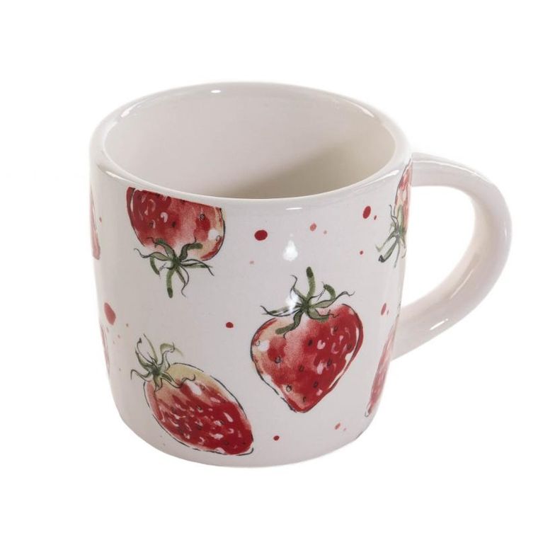 Boltze Home, kubek ceramiczny w truskawki, Strawberry, 450 ml