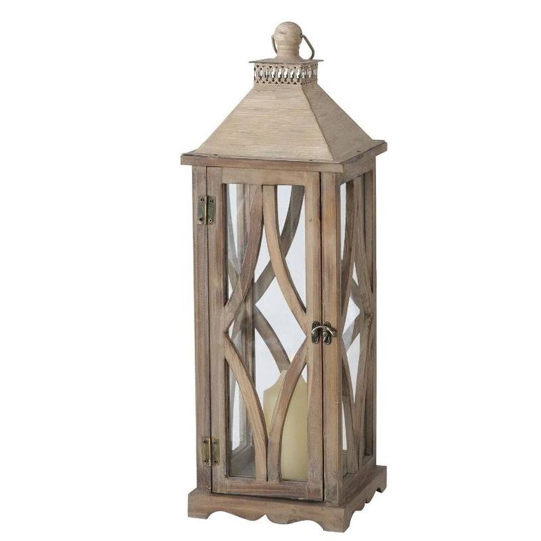 Boltze Home, lampiony drewniane Karol, duże, 2 szt.