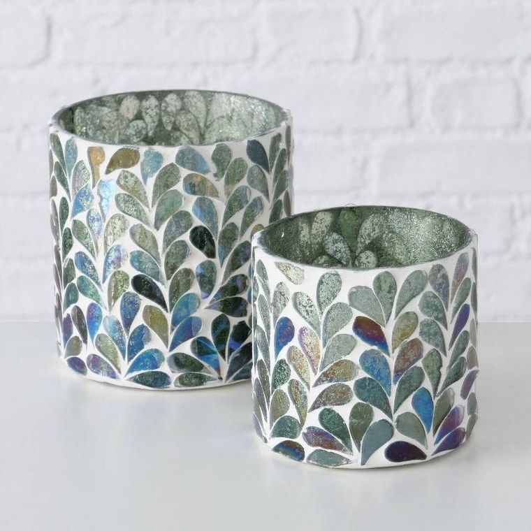 Boltze Home, świeczniki mozaiki, Kirkas, 2 szt.