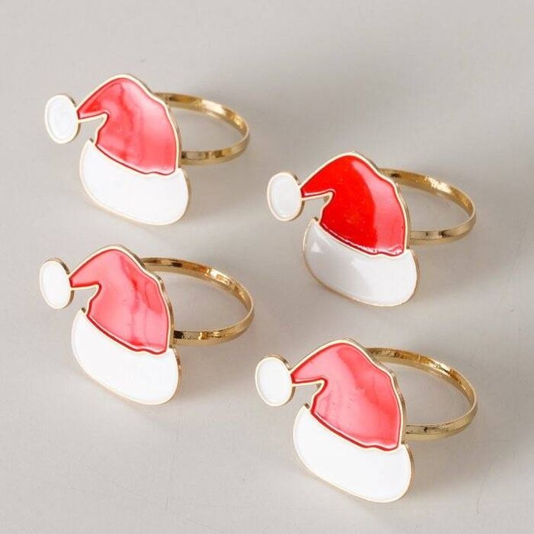 Boltze Home, Tipsy, obrączki do serwetek, świąteczny motyw, 4 szt.