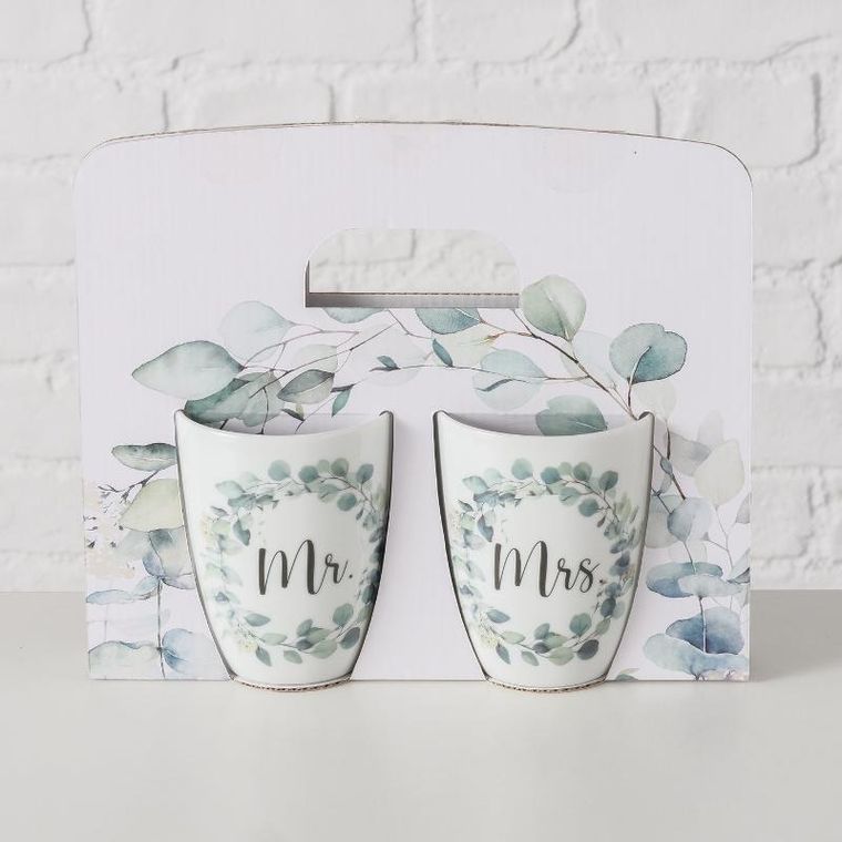 Boltze Home, zestaw kubków dla niej i dla niego Eukana, 330 ml