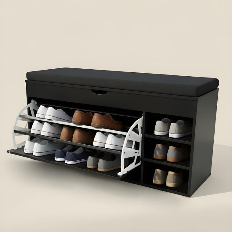 Boximo, Gradia, szafka na buty z siedziskiem i wysuwanymi półkami, 100-34-50 cm