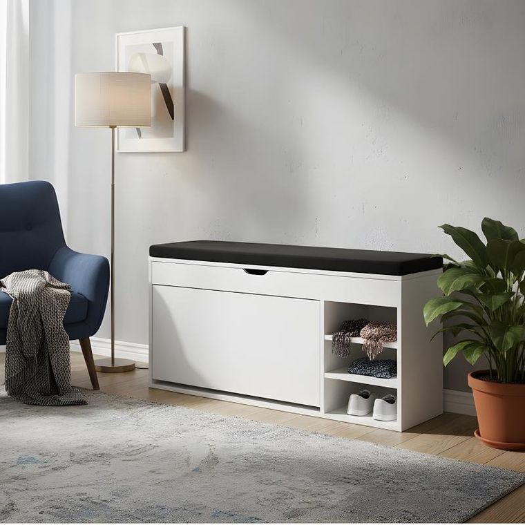 Boximo, Gradia, szafka na buty z siedziskiem i wysuwanymi półkami, 100-34-50 cm