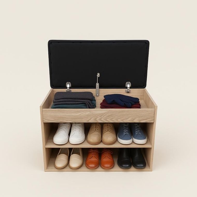 Boximo, Leva, szafka na buty z siedziskiem, 60-30-47 cm