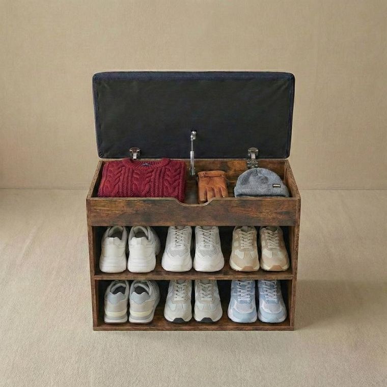 Boximo, Leva, szafka na buty z siedziskiem, 60-30-47 cm