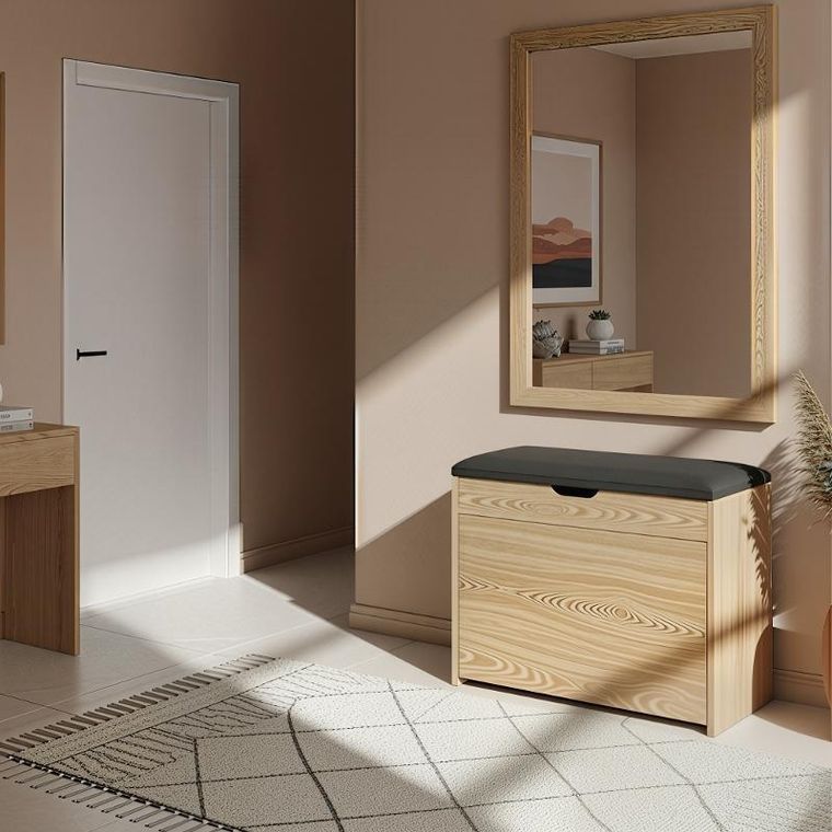 Boximo, Vault, szafka na buty z siedziskiem i wysuwanymi półkami, 57-30-53 cm