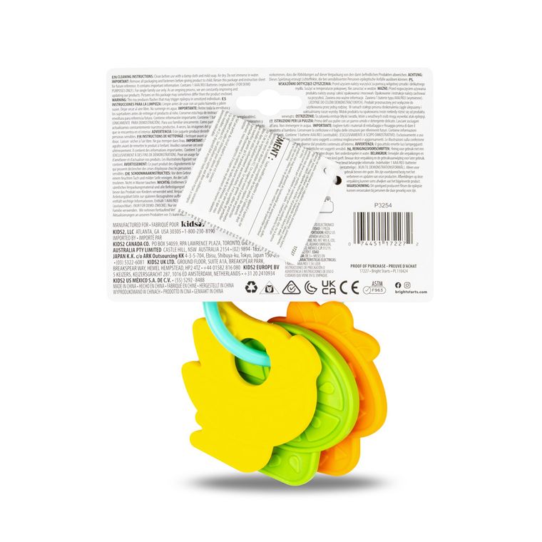 Bright Starts, MonKeys, zabawka sensoryczna, interaktywne kluczyki