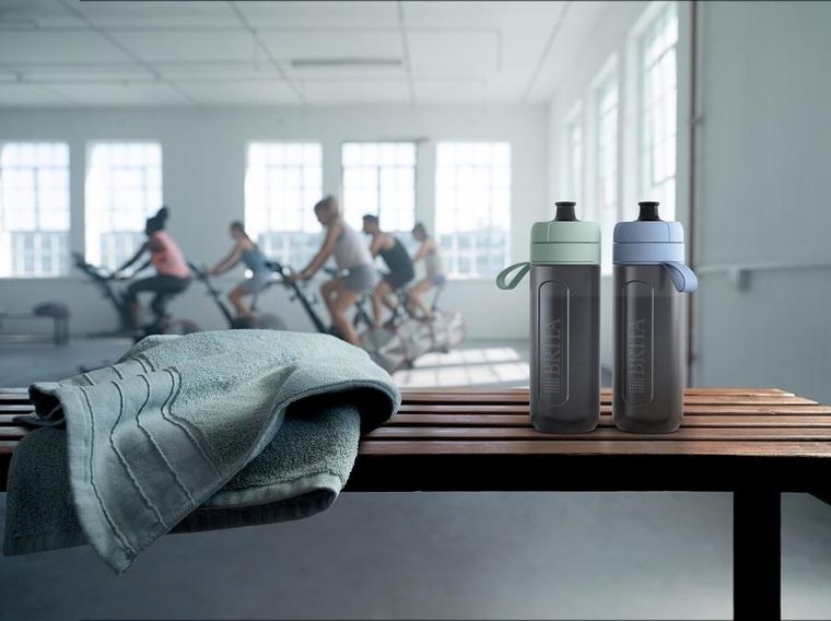 Brita Active, butelka filtrująca, pastelowy błękit, 2 dyski