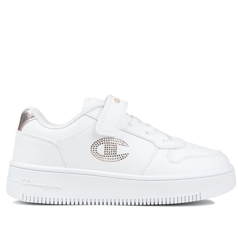 Buty sportowe dziewczęce, białe, Champion Rebound Platform Glitter