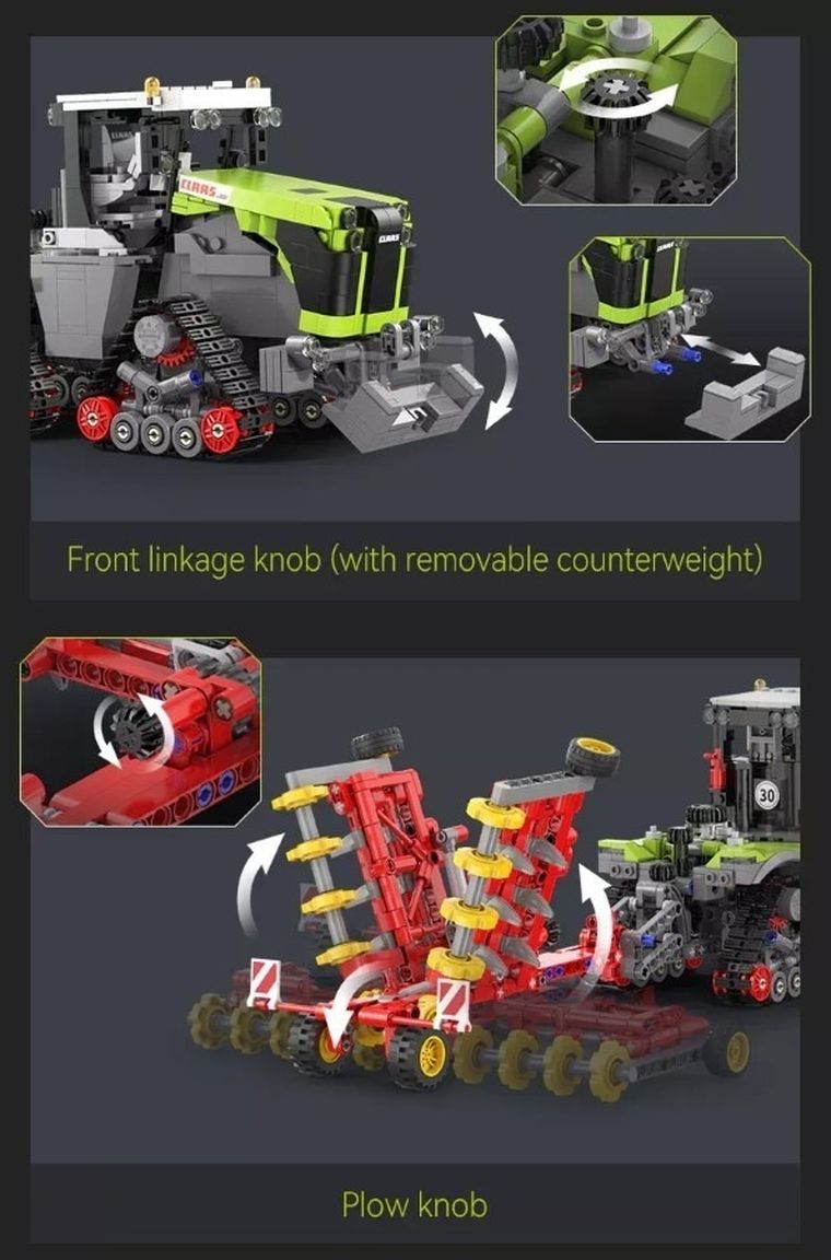 Cada, ciągnik rolniczy Claas Xerion 5000 Trac TS, 1:32, 1336 elementów