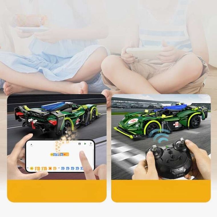 Cada, Emerald Deity Sport Car, pojazd zdalnie sterowany, klocki konstrukcyjne, 388 elementów