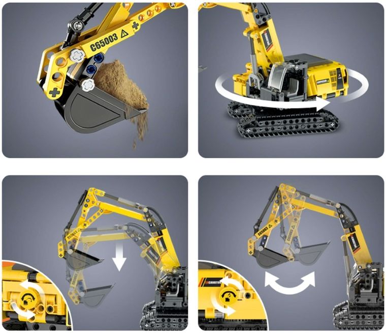 Cada, koparko-ładowarka, klocki konstrukcyjne, 403 elementy