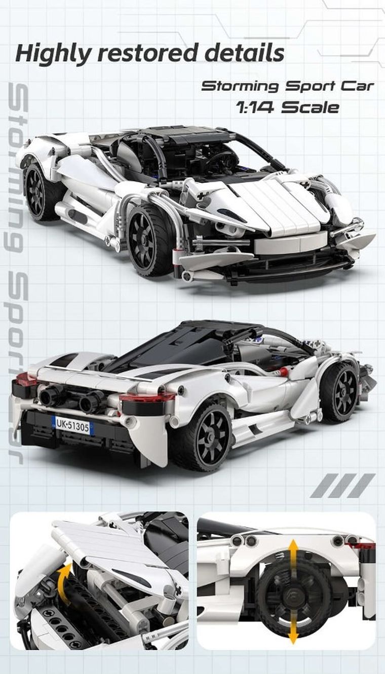 Cada, Storming Sport Car, pojazd zdalnie sterowany, Dual Mode, czerwony, 1:14, 30 cm, 402 elementy