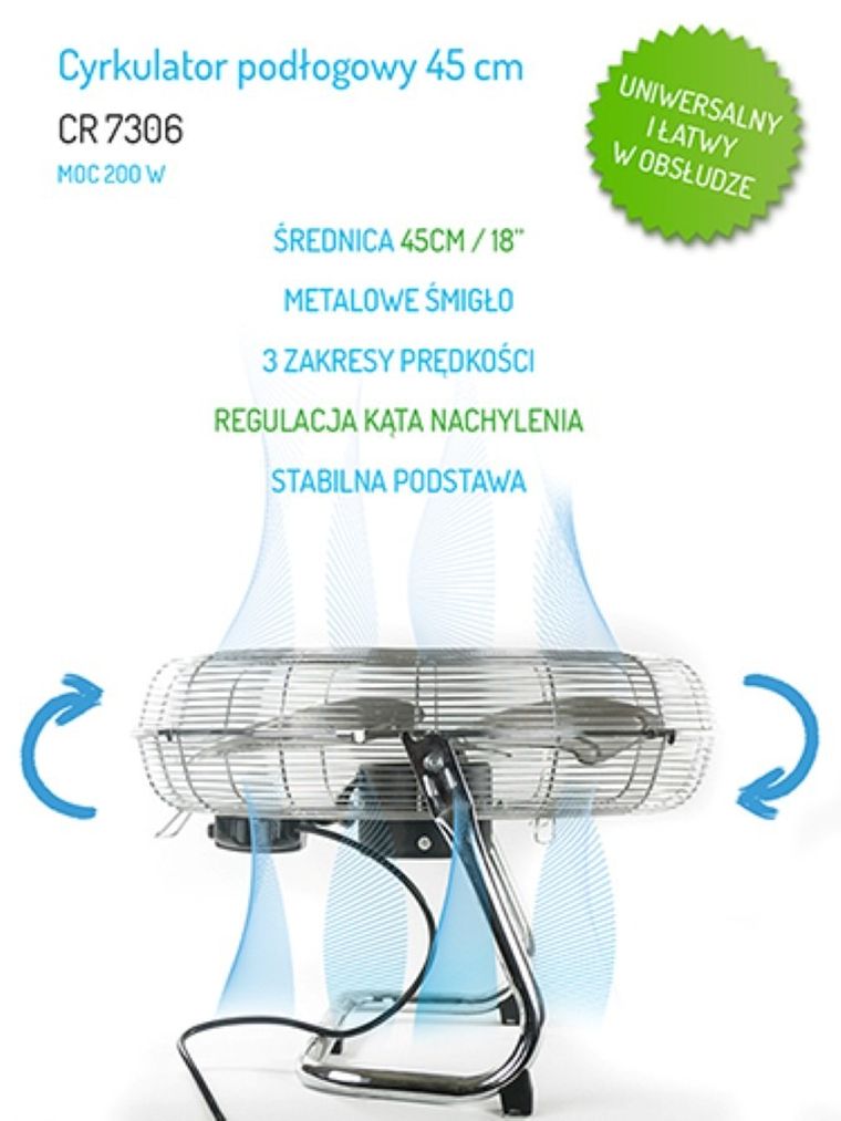 Camry, cyrkulator powietrza, CR 7306