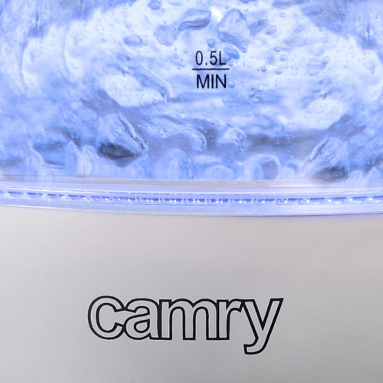 Camry, czajnik elektryczny, szklany, 1.7 L, 2000W, CR 1251