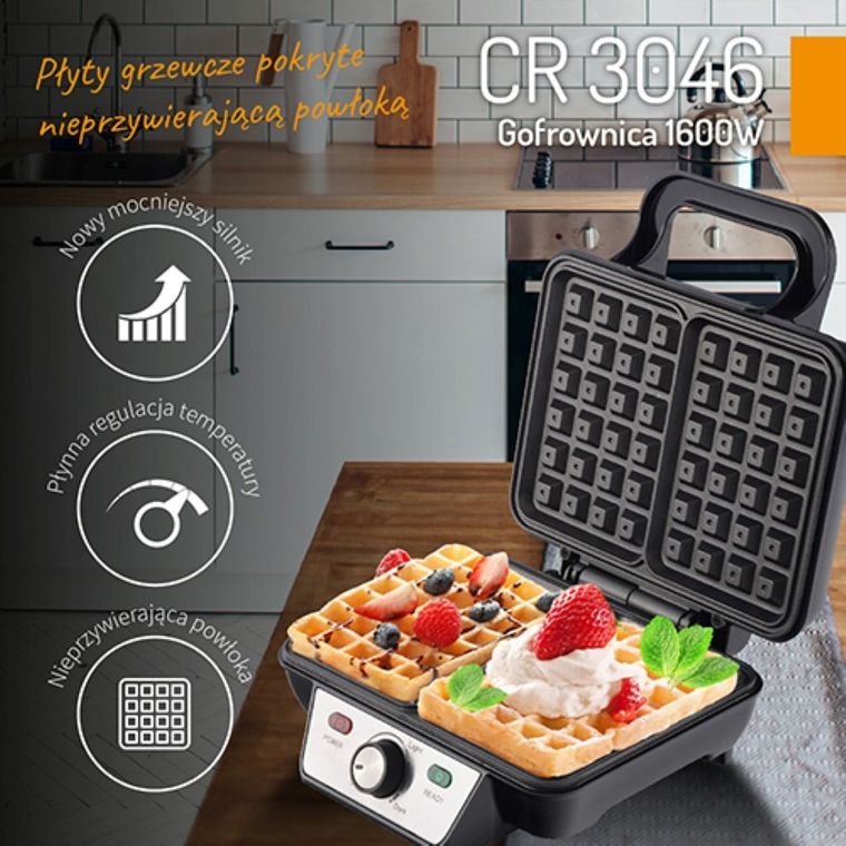 Camry, gofrownica, 1600W