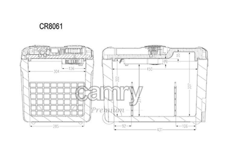 Camry, lodówka turystyczna CR 8061, 45 l