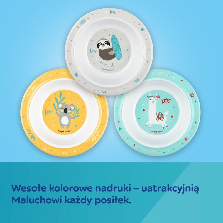 Canpol babies, Exotic Animals, Koala, miseczka melaminowa z przyssawką, 270 ml