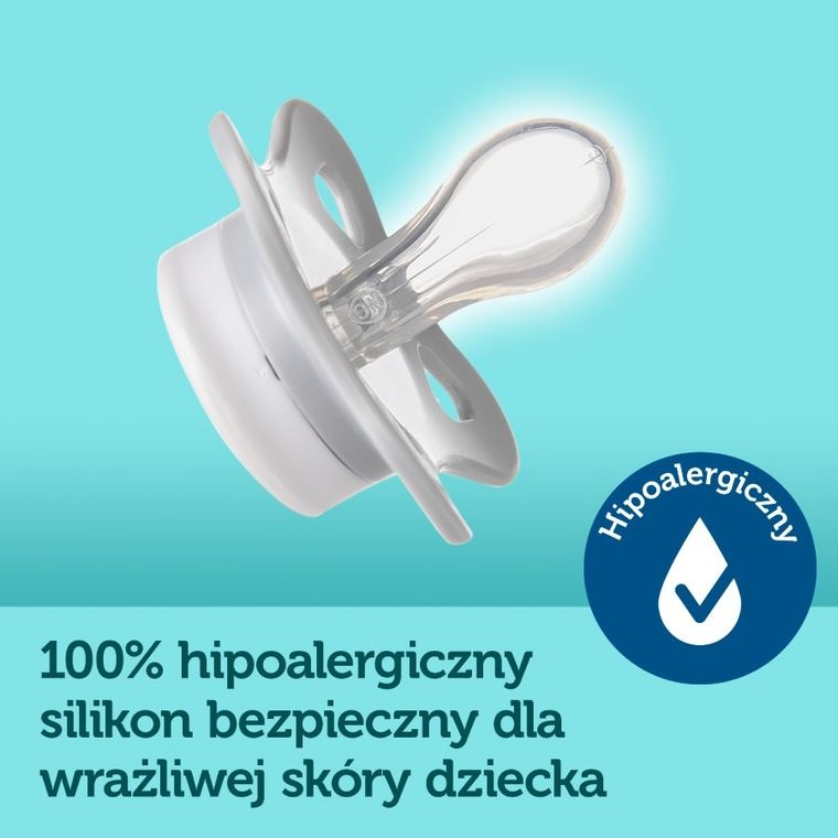Canpol babies, Mini, smoczek uspokajający, silikonowy, symetryczny, różowy, 0-2m, 2 szt.