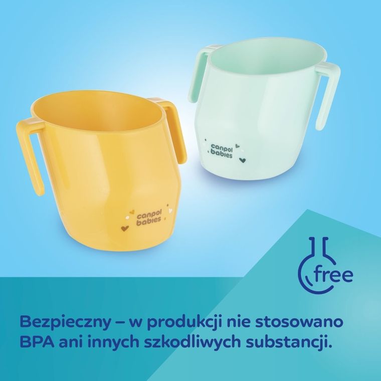 Canpol babies, sprytny kubek do nauki picia, żółty