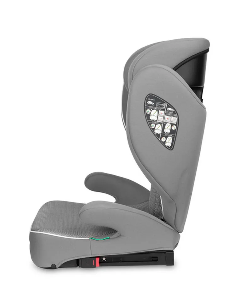 Caretero, Breezy Fix, fotelik samochodowy 2w1, podstawka, grey, 100-150 cm