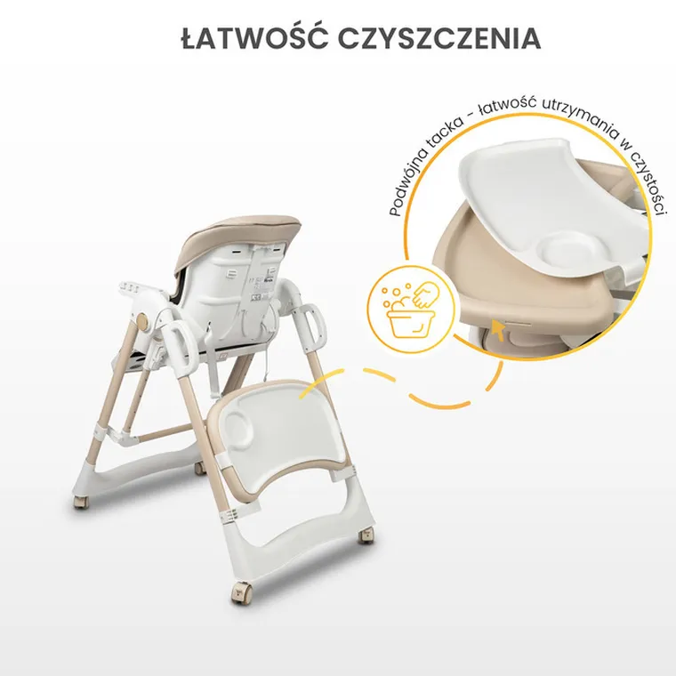 Caretero, Nesto, krzesełko do karmienia, grey