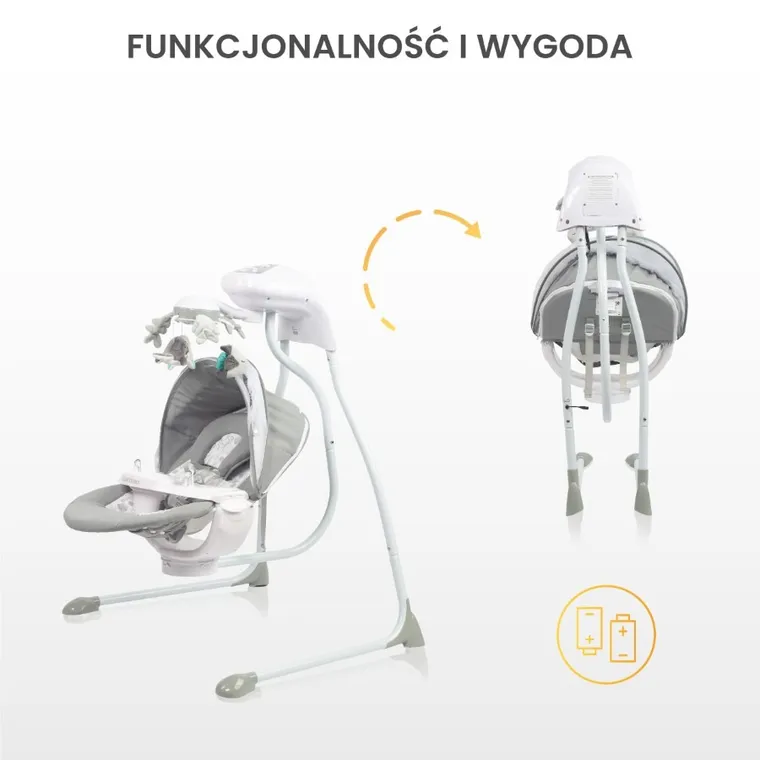 Caretero, Raffi, huśtawka elektryczna, light grey