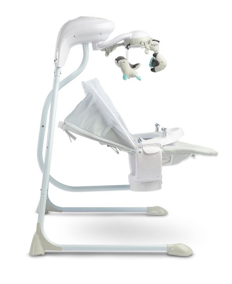 Caretero, Raffi, huśtawka, krzesełko, leżaczek, 3w1, Grey