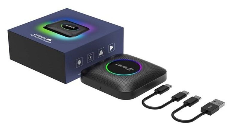 Carlinkit, adapter, Ambient 8GB+128GB, Android 13- 8G/128G, Carplay I Android Auto, czarny
