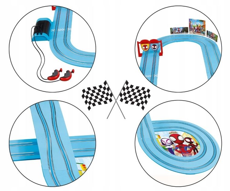 Carrera First, Spidey i super-kumple, tor wyścigowy z autami, 2,9m
