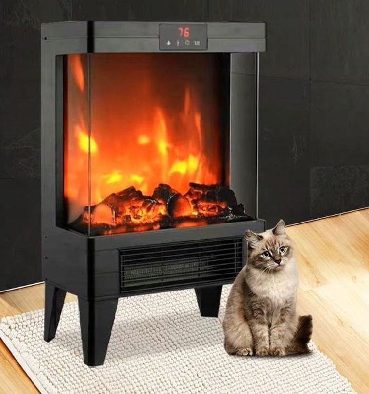 Carruzzo, grzejnik elektryczny w formie kominka, Q20P