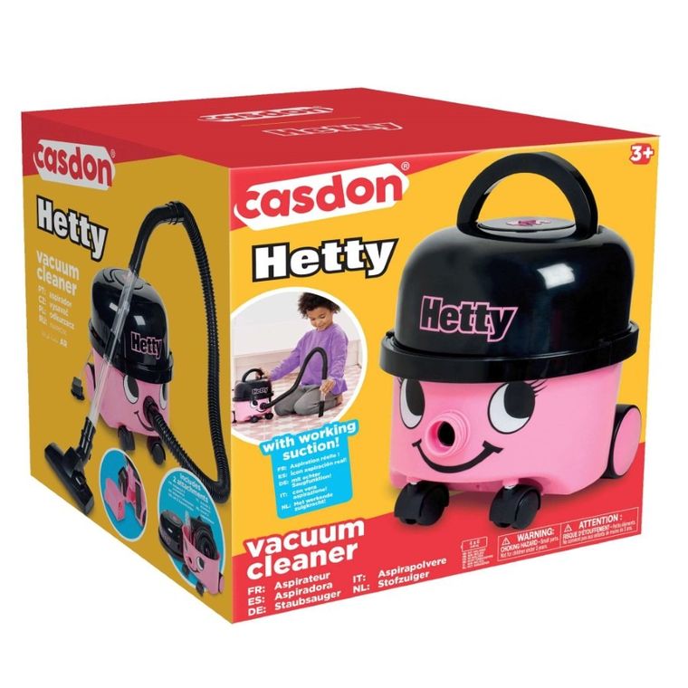 Casdon, Hetty, odkurzacz z funkcją ssania, zabawka interaktywna, różowy
