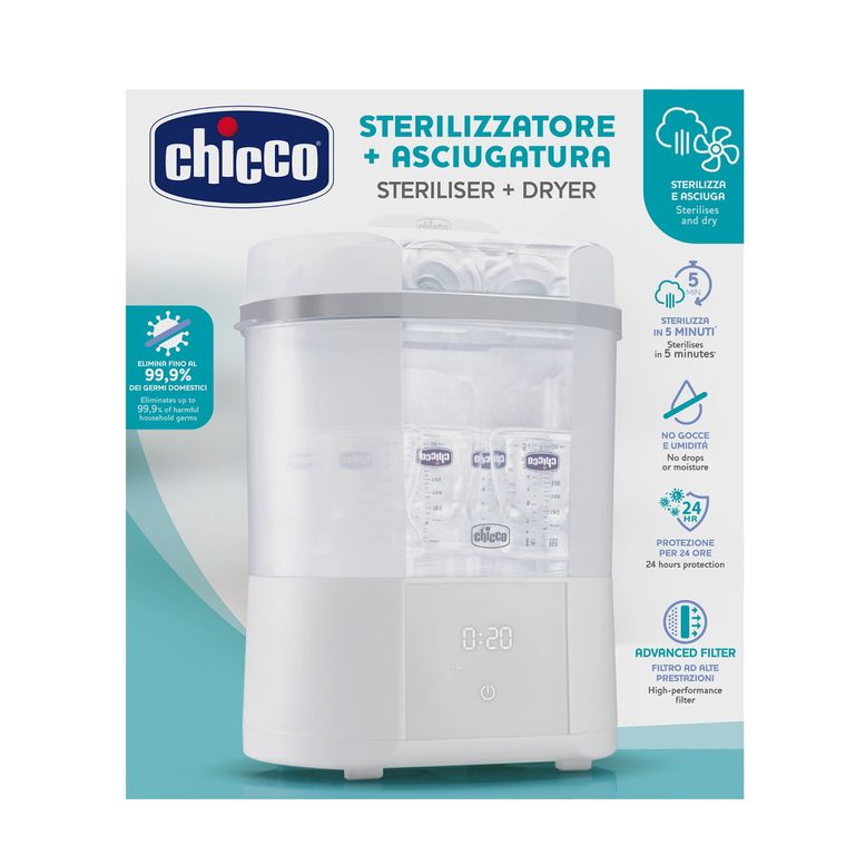 Chicco, All in one, sterylizator parowy z suszarką