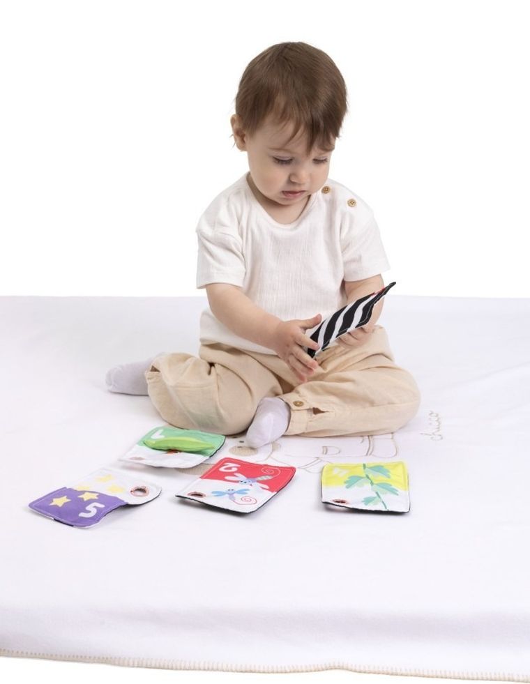 Chicco, Baby Sense & Focus, kontrastowe karty sensoryczne, czarno-białe