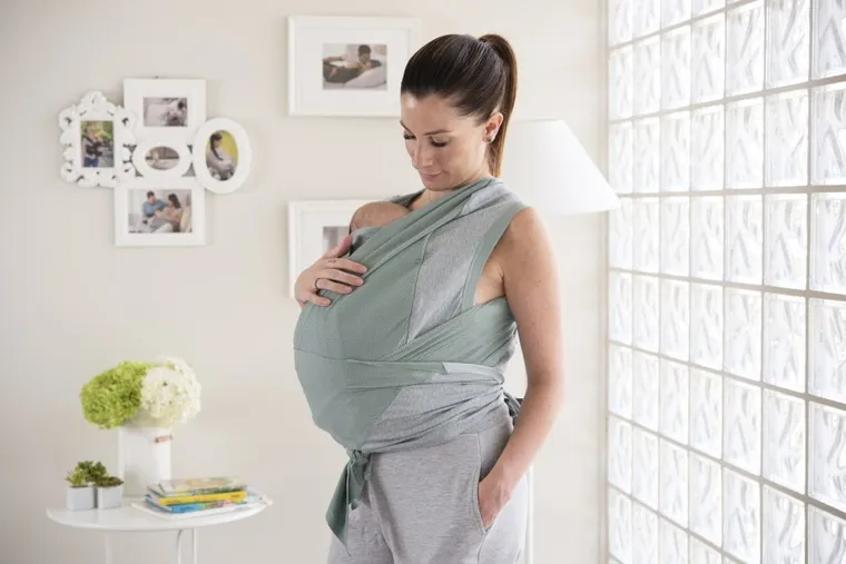 Chicco, Boppy Comfyhug, nosidło, Silver Green