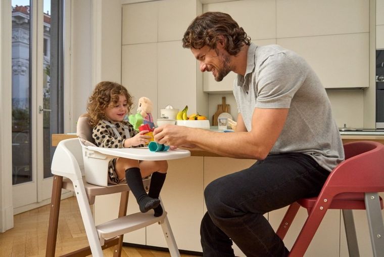 Chicco, Crescendo Up, ewolucyjne krzesełko do karmienia, Pearl Copper