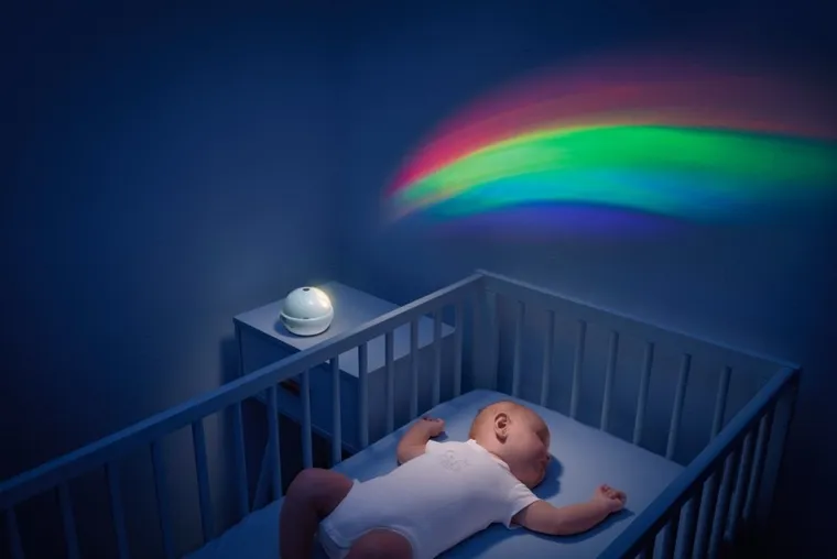 Chicco, First Dreams, karuzela do łóżeczka, 3w1, rainbow, niebieska