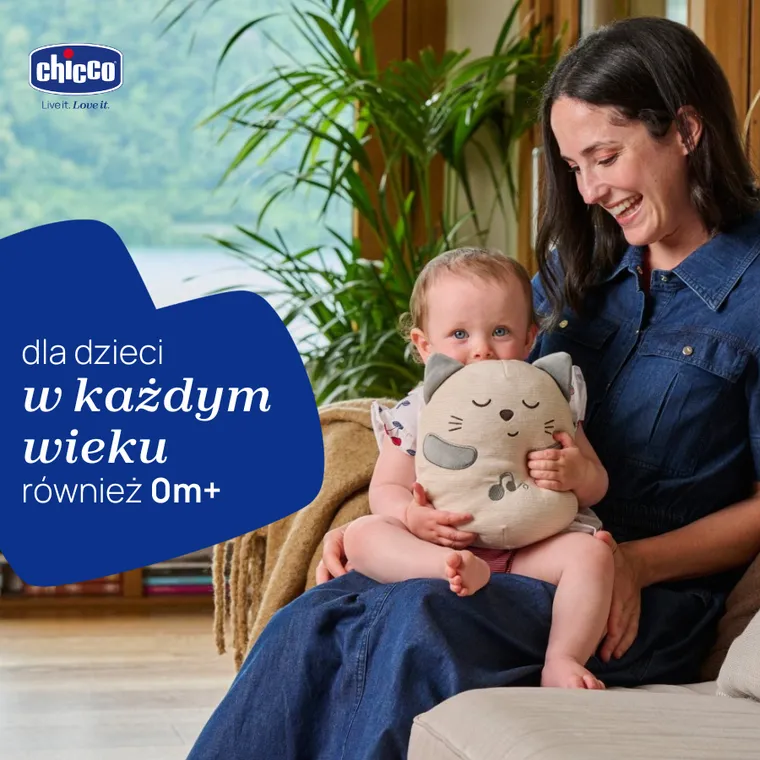 Chicco, First Dreams, Kotek Mruczek, maskotka elektroniczna
